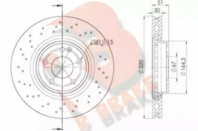 R BRAKE 78rbd21018 -  Тормозной диск